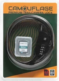 CAMOUFLAGE Trailcamera Lock Kit mit SD Speicherkarte 64 GB