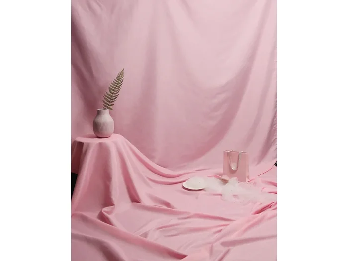 Fotoleinwand 3×6 Meter Musselin (rosa, sehr weiche Leinwand – weich)