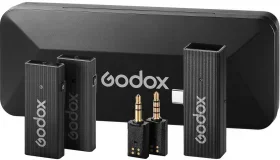 GODOX MoveLink Mini Usb-C Kit 2 2.4GHz 1 Empfänger und 2 Transmitter schwarz