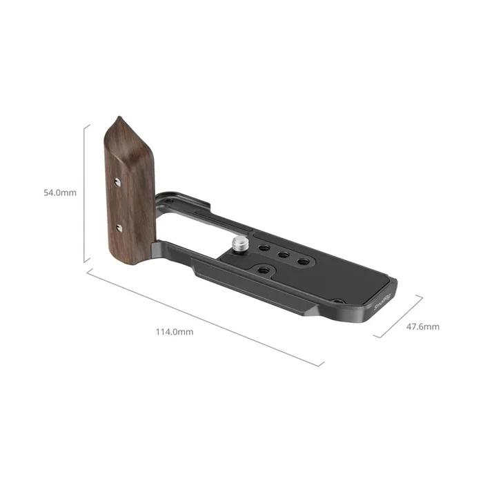SmallRig 5260 L-förmige Montageplatte mit Holzgriff für Fujifilm X-M5 Schwarz