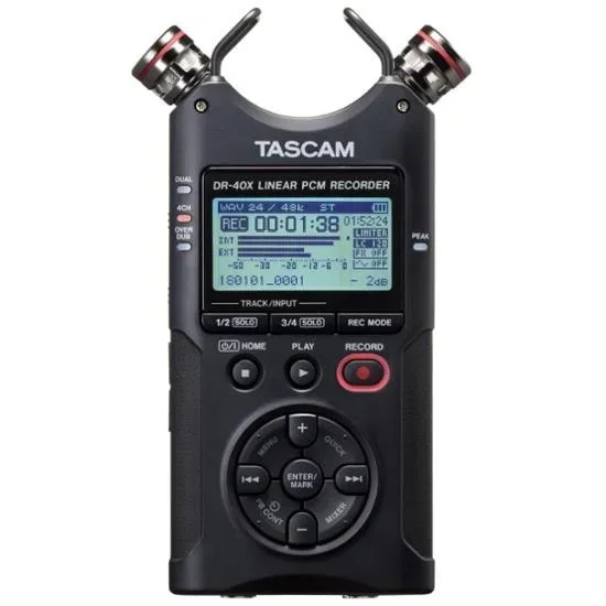 Tascam DR-40X – Tragbarer 4-Spur-Audiorecorder